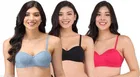 Cotton Blend Solid Padded Bra for Women 