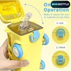 Plastic Bus Shape Sipper Bottle for Kids, Multicolor 