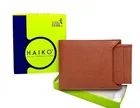 Tan Wallet for men with detachable card holder