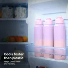 Pexpo Craft Pro 1000 Stainless Steel Sports/Fridge Water Bottle with Sipper Cap - 950ml | BPA Free - Pink & Purple Ombre