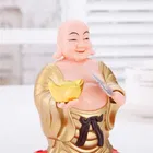 Solar Laughing Buddha with Holding Ingot and Waving Fan Moving Head