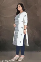 Ethnic Motif Cotton Kurti for Women 