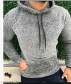 Hooded Sweatshirt for Men (Grey, S)