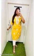 Vichitra Silk Kurta Set for Women 