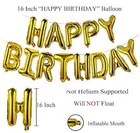 Happy Birthday Letters Foil Balloons for Party Decoration (Multicolor, 16 inches) (Set of 1)