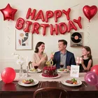 6th Happy Birthday Balloon Decoration Kit ,Red ,Set Of 1