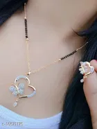 Alloy Mangalsutra with Earrings for Women 