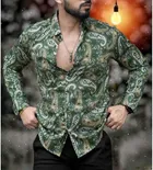 Full Sleeves Printed Shirt for Men (Multicolor, S)