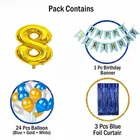 8th Happy Birthday Balloon Decoration Kit, Blue, Set of 1