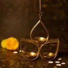 Decorative THREE EYE HANGING TELIGHT HOLDER 16.5x15x5.5cm