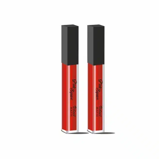 Liquid Matte Lipstick (Pack of 2, Red)