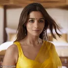 Plain Pure Georgette Alia Bhatt Saree for Women 