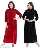 Velvet Nightdress Set for Women 
