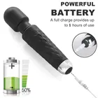 Rechargeable Personal Body Massager for Women | Cordless Handheld Wand with 20 Vibration Modes & 8 Speed Patterns | Perfect for Pain Relief Massage, MULTICOLOR