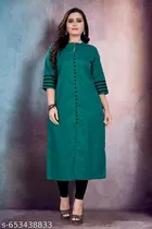 Solid Cotton Blend Kurti for Women, Pack of 2 