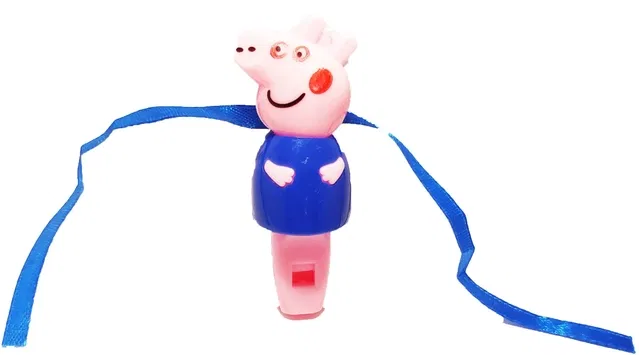 Plastic Pepa Pig Light & Whistle Rakhi for Kids (Multicolor, Pack of 1)
