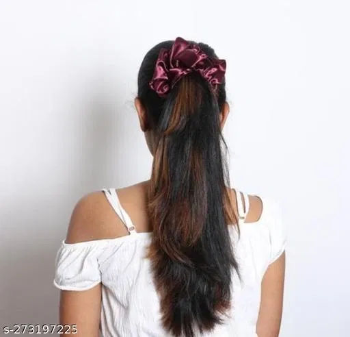Pure Silk Scrunchies for Women, Pack of 12 (Multicolor)