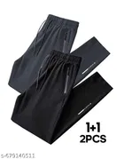 Cotton Pants for Boys, Black & Grey, Pack of 2 