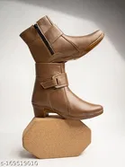 Shoetopia Solid Women's Synthetic Boots 