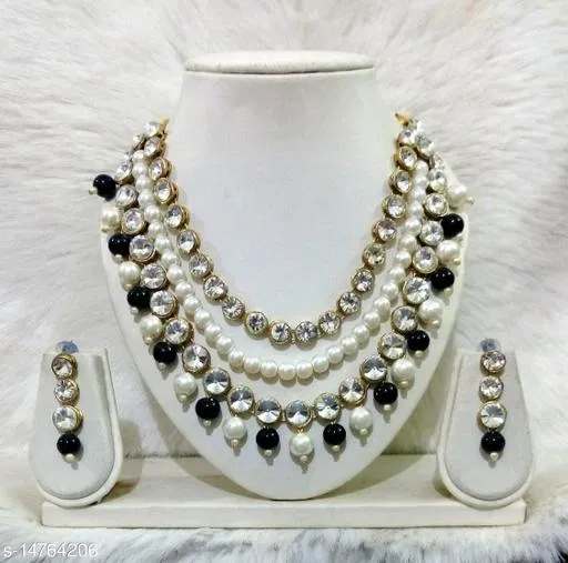 Beautiful Kundan Necklace Set for Women & Girls, Green