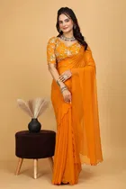 Georgette Woven Design Saree for Women 