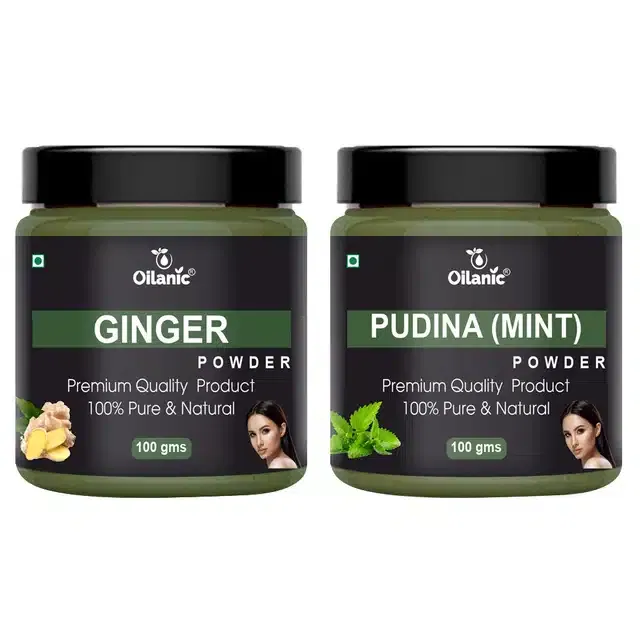 Natural Ginger & Pudina Powder for Skin & Hair (Pack of 2, 100 g)