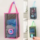 Net Hanging Plastic Bag Holder For Kitchen Home 