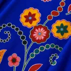 सिंपल होम लीफ डबल बेडशीट नेवी ब्लू 82x88inch