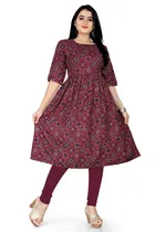 A-Line Crepe Kurti for Women 
