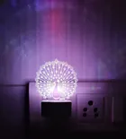 Afast Night Lamp Peacock 3d Led Multi Color Changing Led Light Acrylic Night Lamp Corporate / Birthday Gif (Pack of 1)