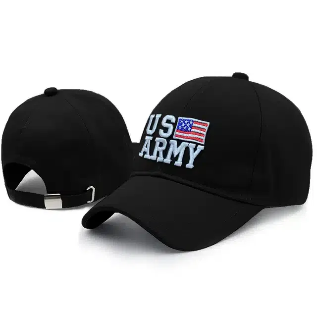 Cotton Cap for Men (Black, Pack of 1)