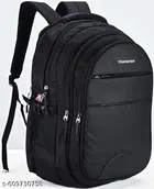 Polyester Backpack for Men & Women, Black