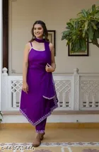 Embroidery Kurta Plazzo Set With Dupatta for Women 