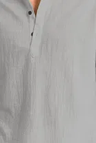 Full Sleeves Solid Short Kurta for Men 