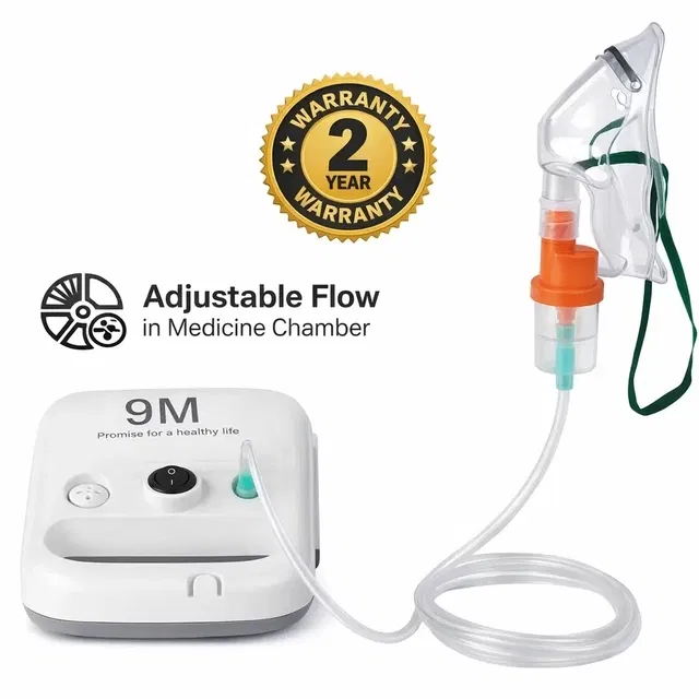 Advance Piston Compressor Nebulizer Machine for Adults & Kids (With Adults & Kids Masks + 2 Years Warranty)