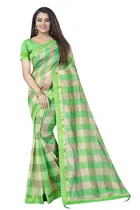 सिद्धिदाता टेक्सटाइल विमेंस कॉटन चेक्स लेस बॉर्डर विद टैसल्स 