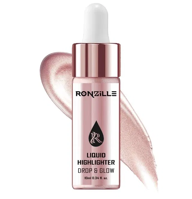 Ronzille Waterproof Liquid Highlighter Rose Gold 04 (10ml) ( Pack of 1)