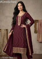 Vichitra Silk Punjabi/All Over Suits for Women 