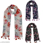 Poly Chiffon Printed Scarves for Women 