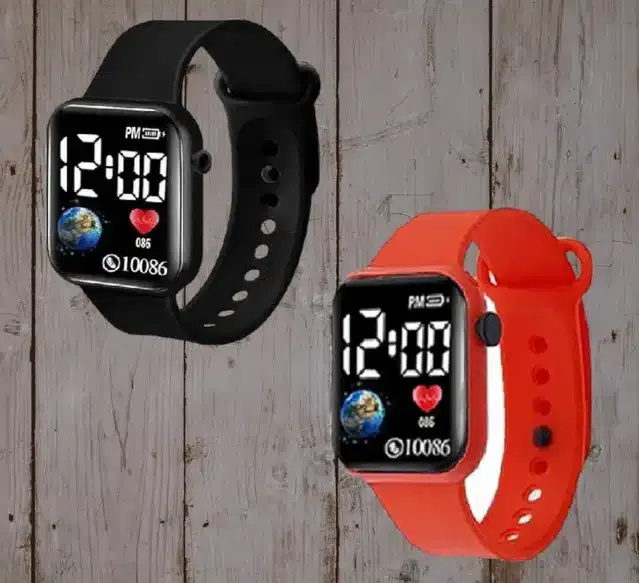 Digital Watch for Men & Women (Multicolor, Pack of 2)