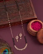 Alloy Mangalsutra with Earrings for Women 