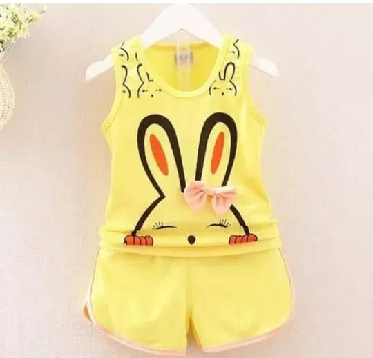 Hosriey Clothing Set for Kids (Yellow, 1-2 Years)