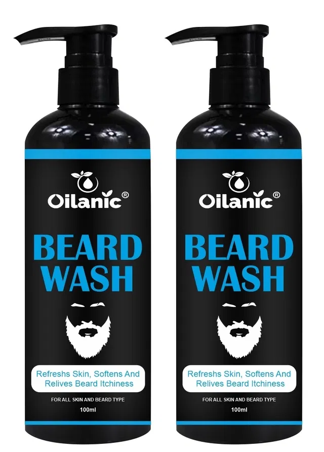 Oilanic Anti Dandruff & Natural Beard Wash (100 ml, Pack of 2)