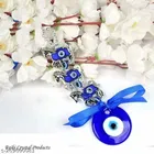 Three Horse Evil Eyes Wall Hanging 