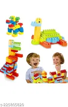Plastic 60 Pcs Block Toys Set for Kids (Muticolor, Set of 1)