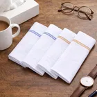 Cotton Hankey For Men ,White, Pack of 4