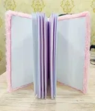 Unicorn Fur Diary A5 with Ruled Page Approx 180 and Reynolds Jiffy Gel Pens 5pcs 