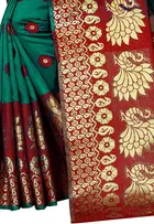 Trendy Banarasi Saree with Blouse Piece For Women 