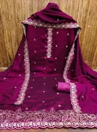 Vichitra Silk Unstitched Dress Material for Women 