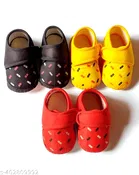Combo of Cotton Sandals for Infants (Multicolor, 0-3 Months) (Pack of 3)